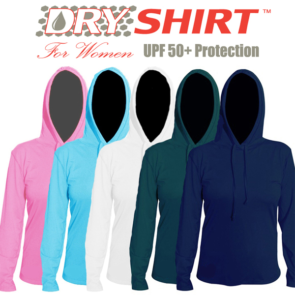 Women's Water Repellent DRYSHIRT Hoodie- UPF 50+